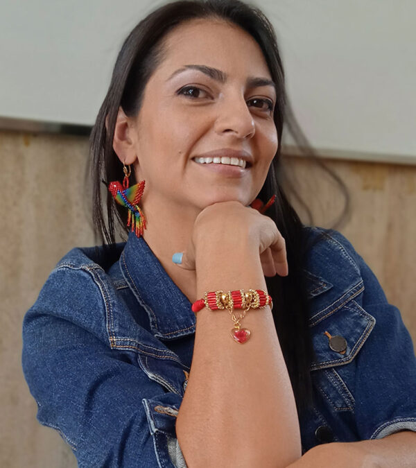 Bracelet Red Flowers