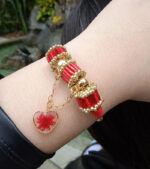 Bracelet Red Flowers