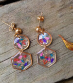 Resin Earrings Cold Flowers