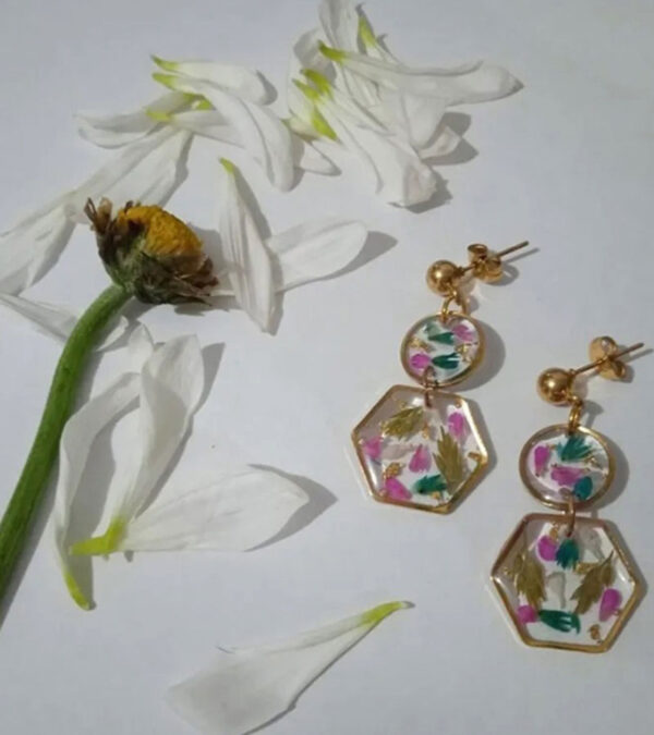 Resin Earrings Wild Flowers