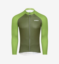Women´s long sleeve cycling jersey km100 confort green